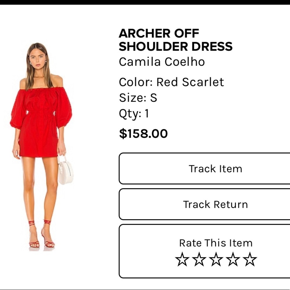 Camilla Coelho Archer Off the Shoulder Mini Dress - Picture 4 of 4